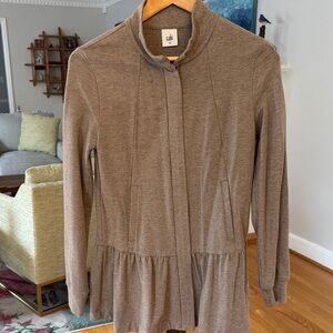 CAbi Taupe Peplum Cardigan